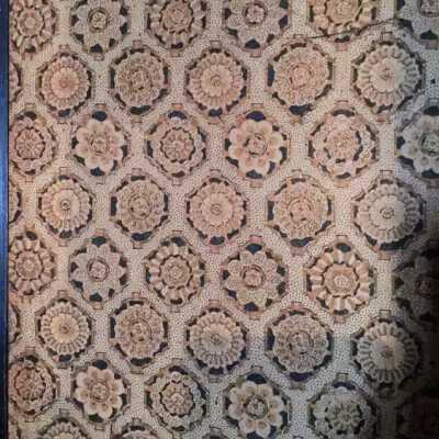 Silk Folding Screen with Birds and Plants