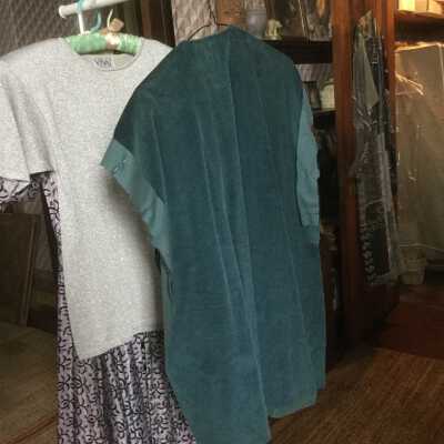 102.1 Green Corduroy  Unfinished Jacket Back