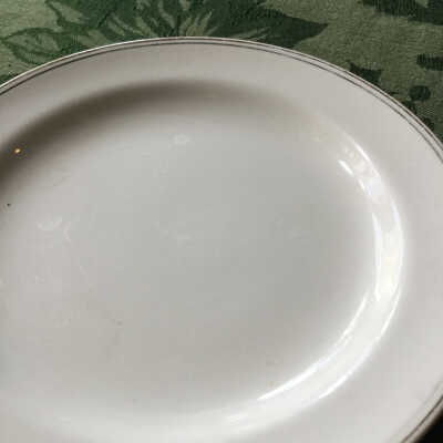 Plate w/etched flowers