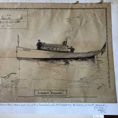 Drawing of launch”Emelita”