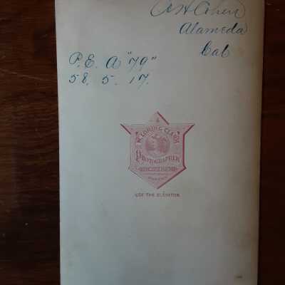 Back of photo, 1879?