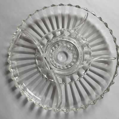 Glass hors d'oeuvres tray