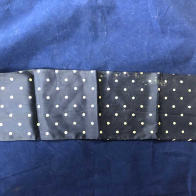 Navy with white dot partial sash