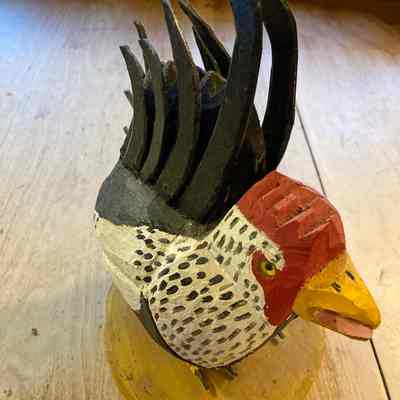Carved Japanese Bataam Rooster