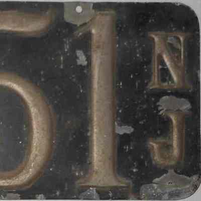 NJ License Plate for R.Y. Durland's 1915 Oldsmobile "Four" Model 43