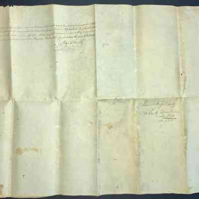 Isaac and Mary Schultz to their son Abraham Schultz 1792 Land Deed - Back