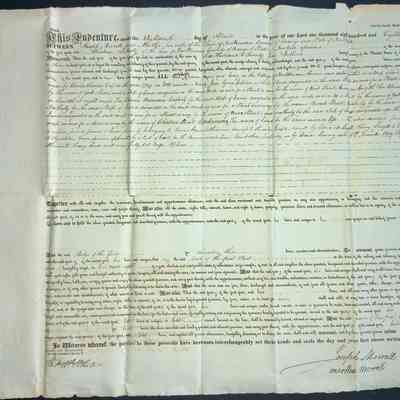 Joseph and Martha Morrell to Abraham Schultz 1818 Land Deed - Front