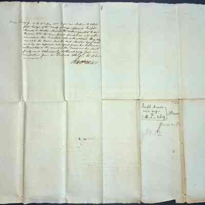 Joseph and Martha Morrell to Abraham Schultz 1818 Land Deed - Back