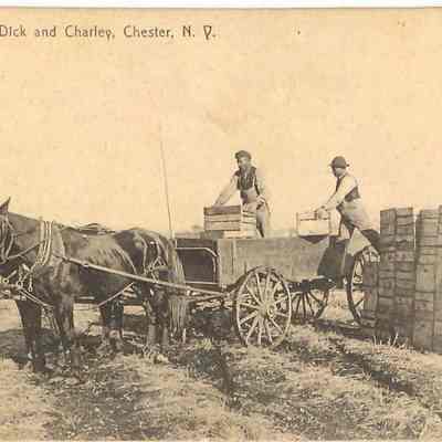 Coupe, John, Dick & Charley, Chester, N. Y. Horse & Wagon