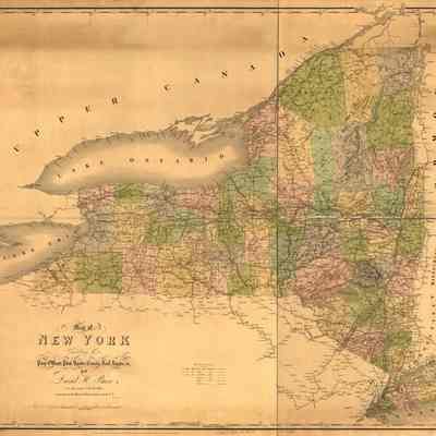Map of New York exhibiting the post offices, post roads, canals, rail roads &c. By David H. Burr; (Late topographer to the Post Office.) Geographer to the House of Representatives of the U.S.