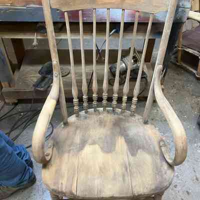 At Dean Krzymowski's shop at the American House ready for restoration.