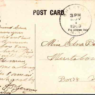 “St. Paul's Episcopal Church, Chester, N. Y.“ Back