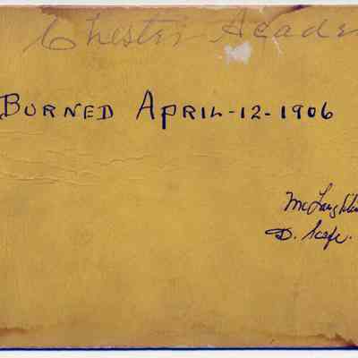 Reverse of Stereograph of Chester Academy.: Reverse of Stereograph of Chester Academy.