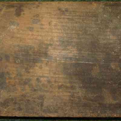 Wooden Box with obscured writing on lid