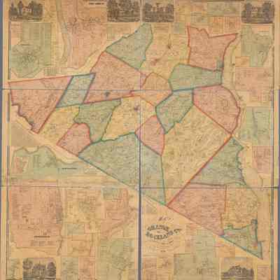 Map of Orange and Rockland Cos., New York: The image displays the 1859 Corey & Bachman map of Orange and Rockland counties, showing various towns and geographical features.