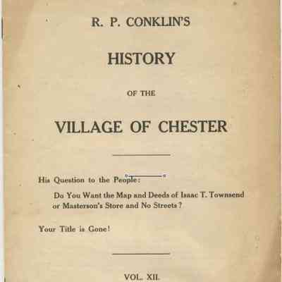 History of the Village of Chester Vol. XII