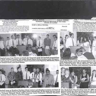 1995-1997 Chester School Album Page 8 1995 Chester Varsity Sports Banquet con’t - June 27, 1995: 1995-1997 Chester School Album Page  8 1995 Chester Varsity Sports Banquet con’t - June 27, 1995