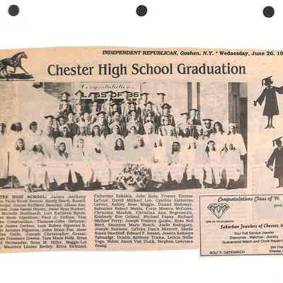 1995-1997 Chester School Album Page 27 1996 Chester High School Graduation - June 26, 1996: 1995-1997 Chester School Album Page 27 1996 Chester High School Graduation - June 26, 1996