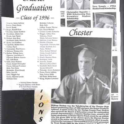 1995-1997 Chester School Album Page 35 1996 Chester Graduations - Class of 1996 -: 1995-1997 Chester School Album Page 35 1996 Chester Graduations - Class of 1996 -