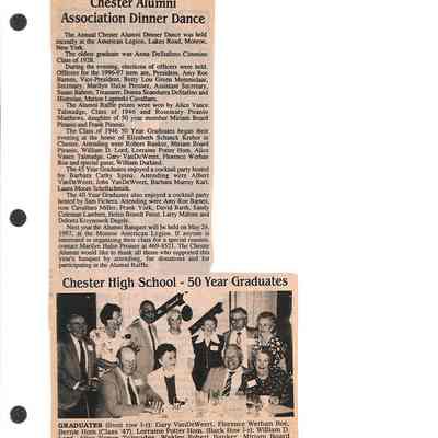 1995-1997 Chester School Album Page 39 Chester Alumni Association Dinner Dance - Chester High School 50 Year Graduates - July 17, 1996: 1995-1997 Chester School Album Page 39 Chester Alumni Association Dinner Dance - Chester High School 50 Year Graduates - July 17, 1996