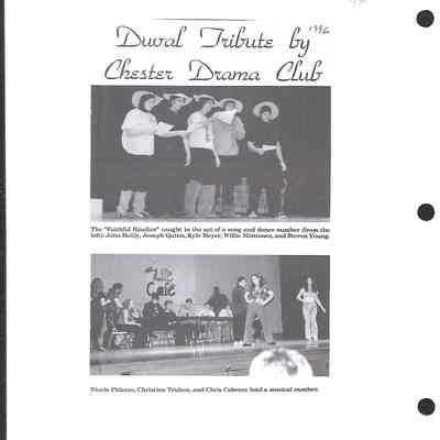1995-1997 Chester School Album Page 44 Duval Tribute By Chester Drama Club, con’t: 1995-1997 Chester School Album Page 44 Duval Tribute By Chester Drama Club, con’t