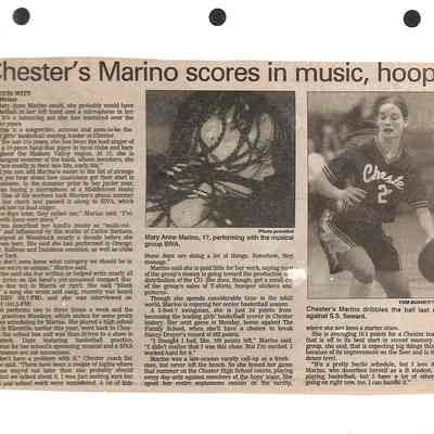 1995-1997 Chester School Album Page 48 Chester’s Marino scores in music, hoops: 1995-1997 Chester School Album Page 48 Chester’s Marino scores in music, hoops
