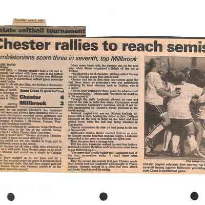 1995-1997 Chester School Album Page 57 Chester rallies to reach semi’s - June 5, 1997: 1995-1997 Chester School Album Page 57 Chester rallies to reach semi’s - June 5, 1997