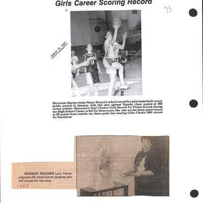 1995-1997 Chester School Album Page 75 Maryanne Marino Chester Girls Career Scoring Record - Science Teacher Lynn Harter…: 1995-1997 Chester School Album Page 75 Maryanne Marino Chester Girls Career Scoring Record - Science Teacher Lynn Harter…