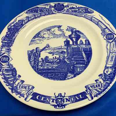 Centennial Plate 100th Anniversary Great Lakes to the Sea Erie Railroad 1851 - 1951