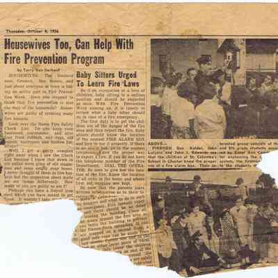 Housewives Too Can Help With Fire Prevention Program