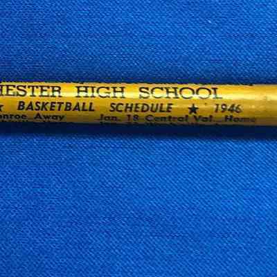 Chester High School Basketball Schedule 1945-1946 Pencil