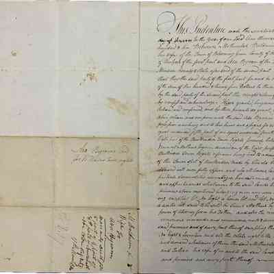 Methuselah and Julian Baldwin to Asa Byram 1806 Land Deed - Front