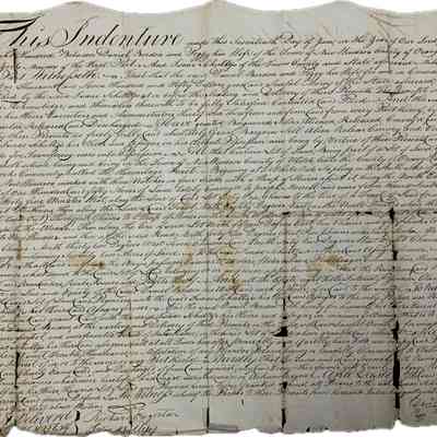Daniel and Peggy Borden to Isaac Schultz 1800 Land Deed - Front