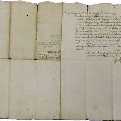 Gideon and Mehitable Salmon to Abraham Schultz 1805 Land Deed - Back