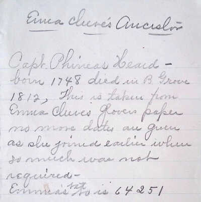 Click on image above to open.: Miss Emma White Cleeves is in the Daughters of the American Revolution.  Her number is 64251 as mentioned in the document above.