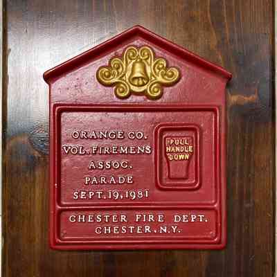 Orange County Volunteer Firemen's Association Parade Plaque