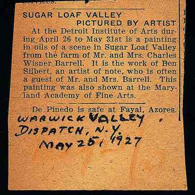 Sugar Loaf Valley Pictured by Artist