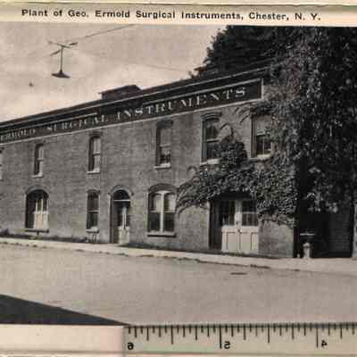 20824 Plant of Geo.Ernold Surgical Instruments.: The image shows the Geo. Ermold Surgical Instruments plant located in downtown Chester, N.Y.