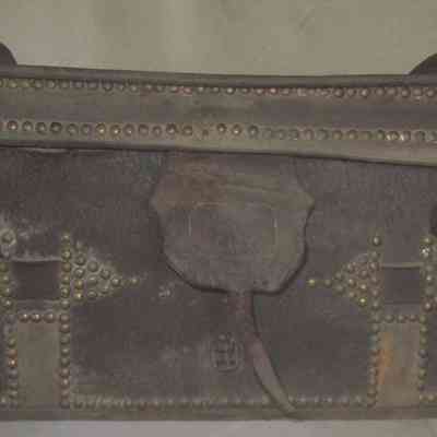 Thaddeus Seely Leather Covered Travel Trunk