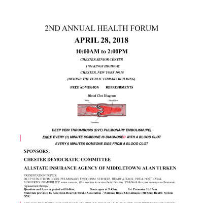 2nd Annual Health Forum Flyer