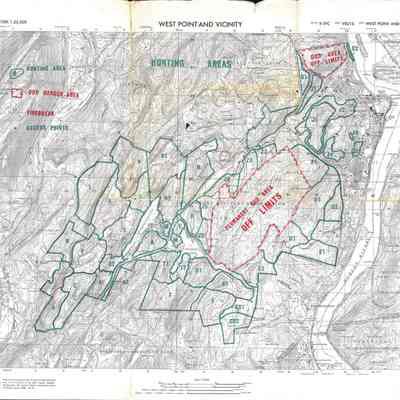 West Point And Vicinity Map with Hunting Areas Delineated