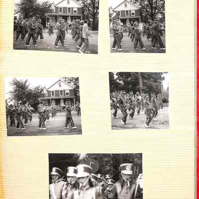 07	3 photos of Band marching