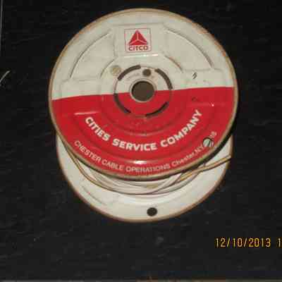 Citco Wire Spool: The image shows a spool of wire labeled "Cities Service Company."