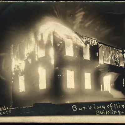 Burning of High School Building, Chester, N.Y.