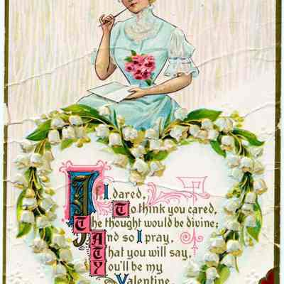 Valentine card to George Hawkins