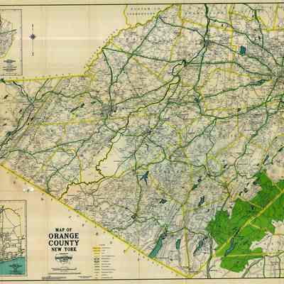 Road & Property Ownership Map of Orange County New York