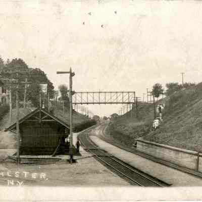 Looking west along the Erie Main Line at Chester, Chester, N. Y.