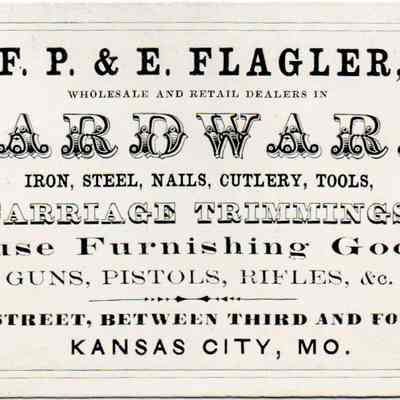F. P. & E. Flagler, business card, Parker Blacksmith