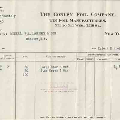 1915 Lawrence & Son business records