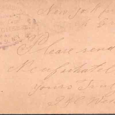 C.H. Green Order postcard 1882-06-17 G. & C. Weissmuller recto